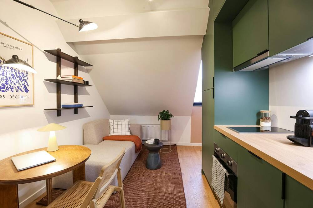 Appartement te  huur in Brussel 1000 1050.00€ 0 slaapkamers 27.00m² - Zoekertje 794468