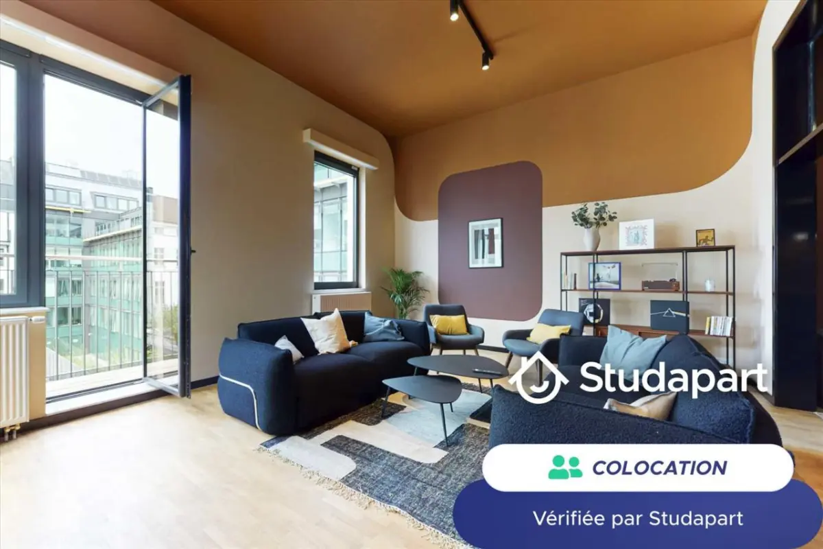 Kot te  huur in Brussel 1000 910.00€ 1 slaapkamers 13.00m² - Zoekertje 32186