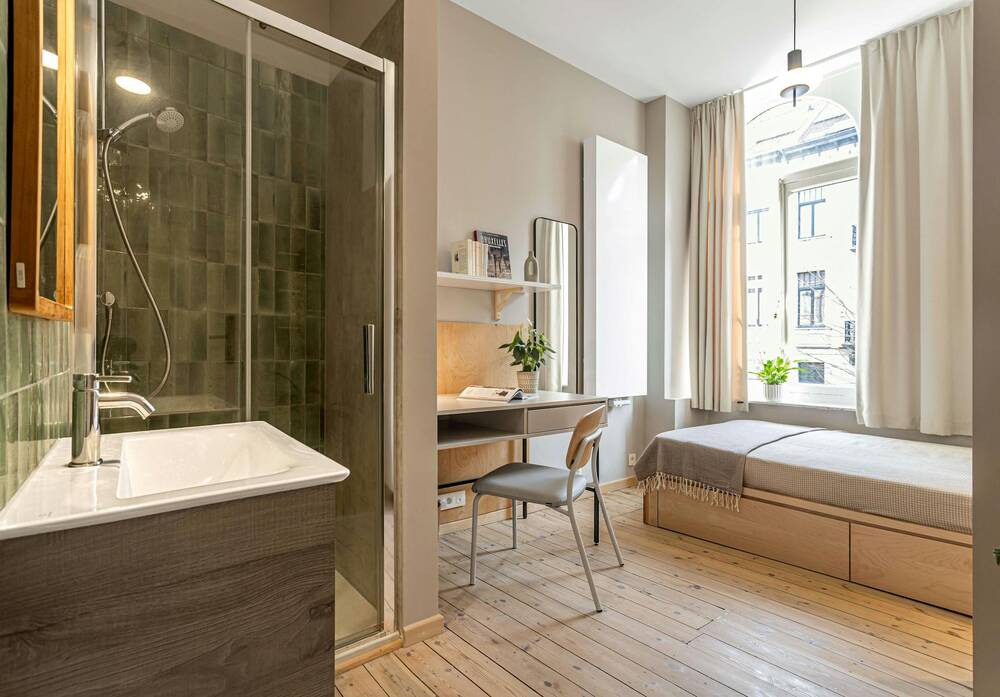 Appartement te  huur in Schaarbeek 1030 860.00€ 1 slaapkamers 307.00m² - Zoekertje 87255