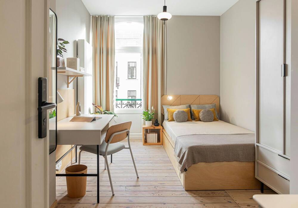 Appartement te  huur in Schaarbeek 1030 860.00€ 1 slaapkamers 307.00m² - Zoekertje 87457