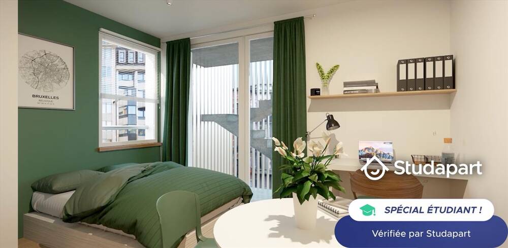 Kot à louer à Bruxelles 1000 960.00€  chambres 24.00m² - annonce 138624