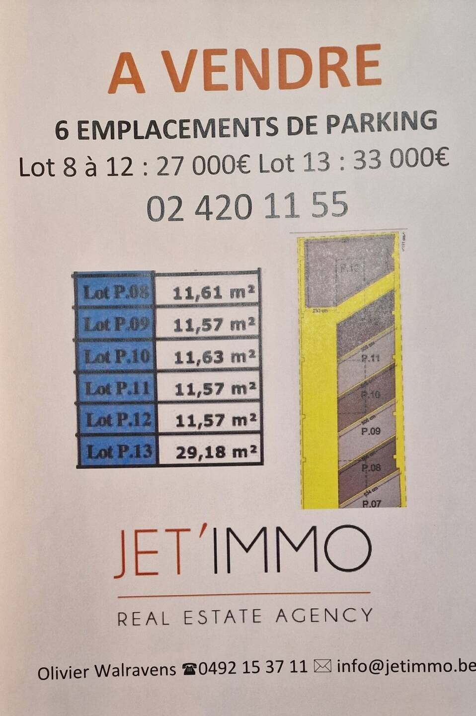 Parking & garage te koop in Jette 1090 27000.00€ slaapkamers m² - Zoekertje 314111