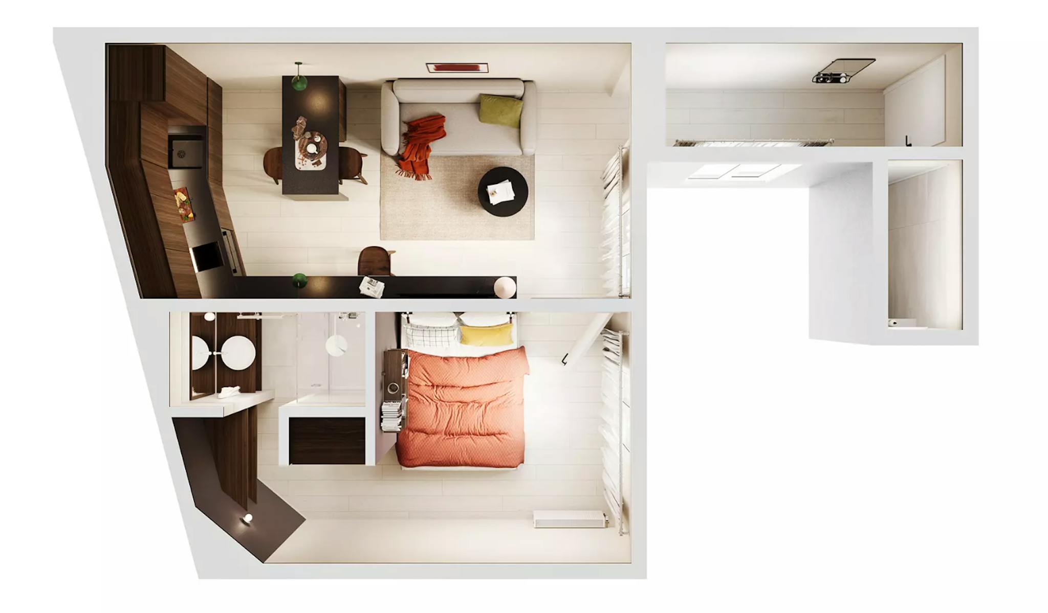 Appartement à louer à Bruxelles 1000 1250.00€ 1 chambres 37.00m² - annonce 795773
