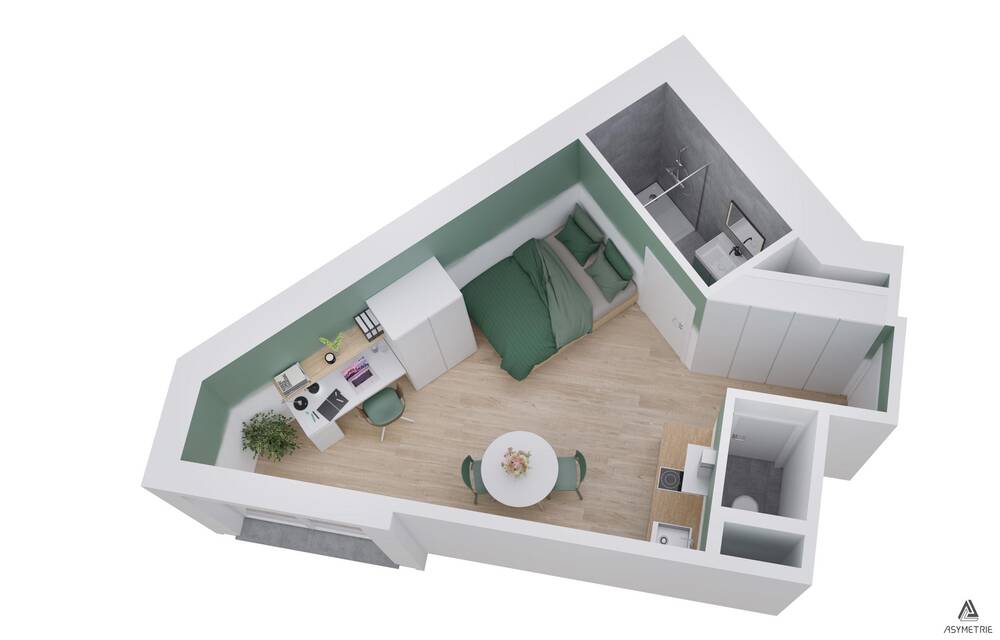 Kot à vendre à Bruxelles 1000 244500.00€ 0 chambres 31.30m² - annonce 418410