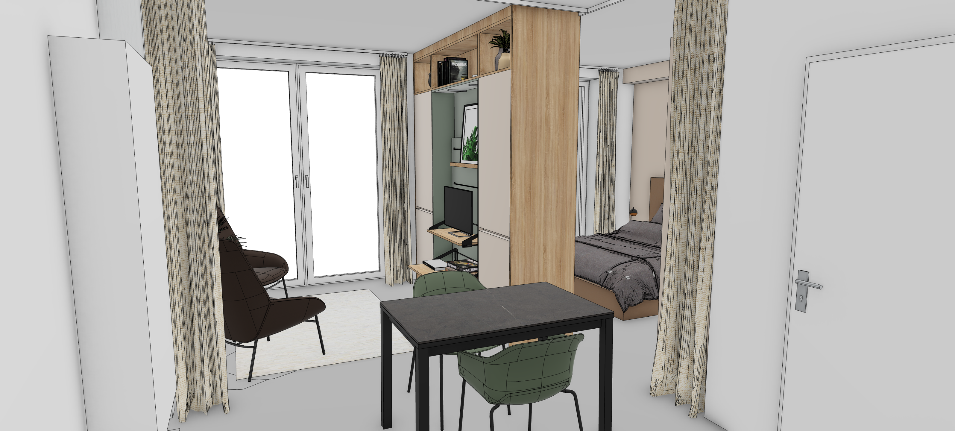 Studio te koop in Anderlecht 1070 0.00€ slaapkamers 34.20m² - Zoekertje 449306