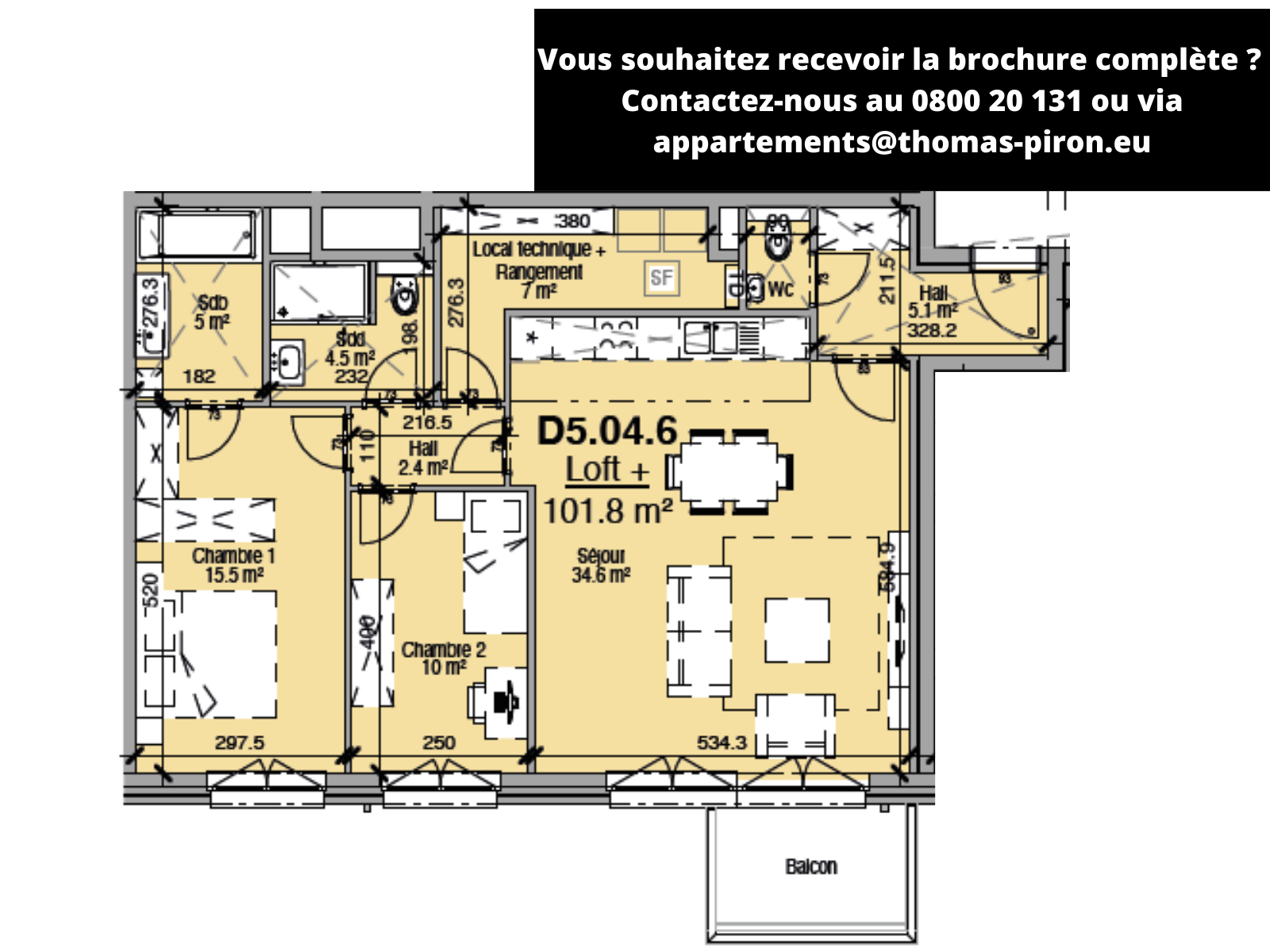 Loft à vendre à Liège 4000 285000.00€ 2 chambres 102.00m² - annonce 494368