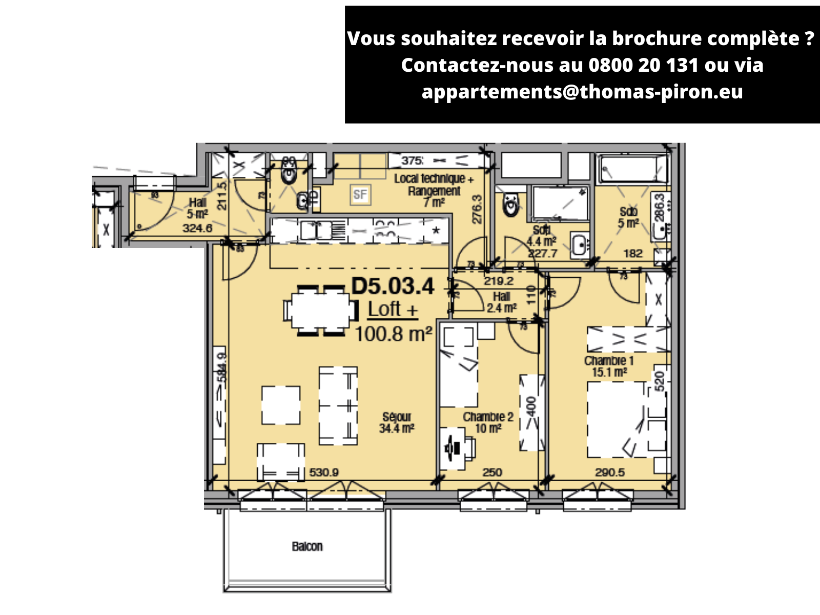 Loft à vendre à Liège 4000 270000.00€ 2 chambres 101.00m² - annonce 494379