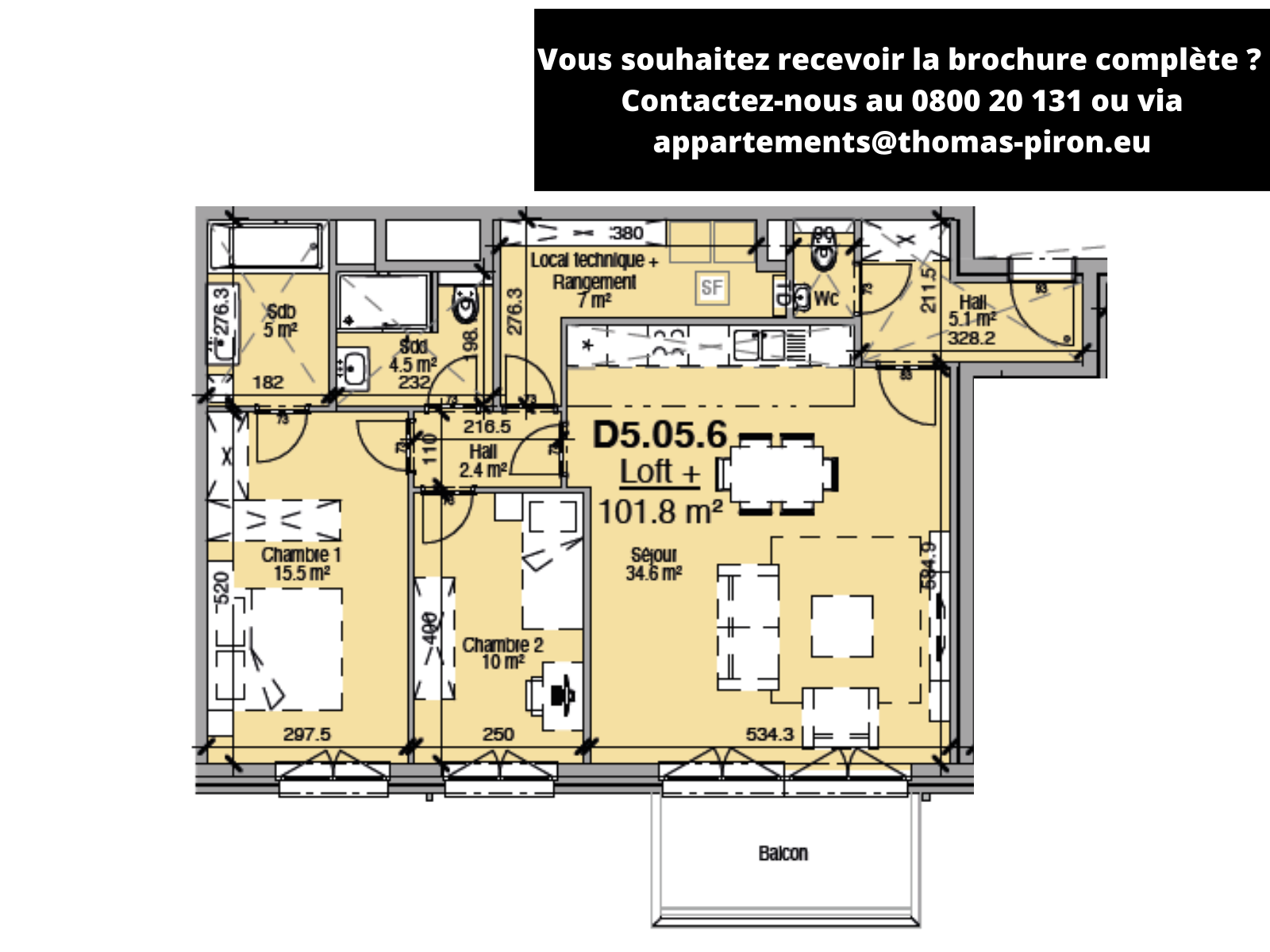 Loft à vendre à Liège 4000 305000.00€ 2 chambres 102.00m² - annonce 494371