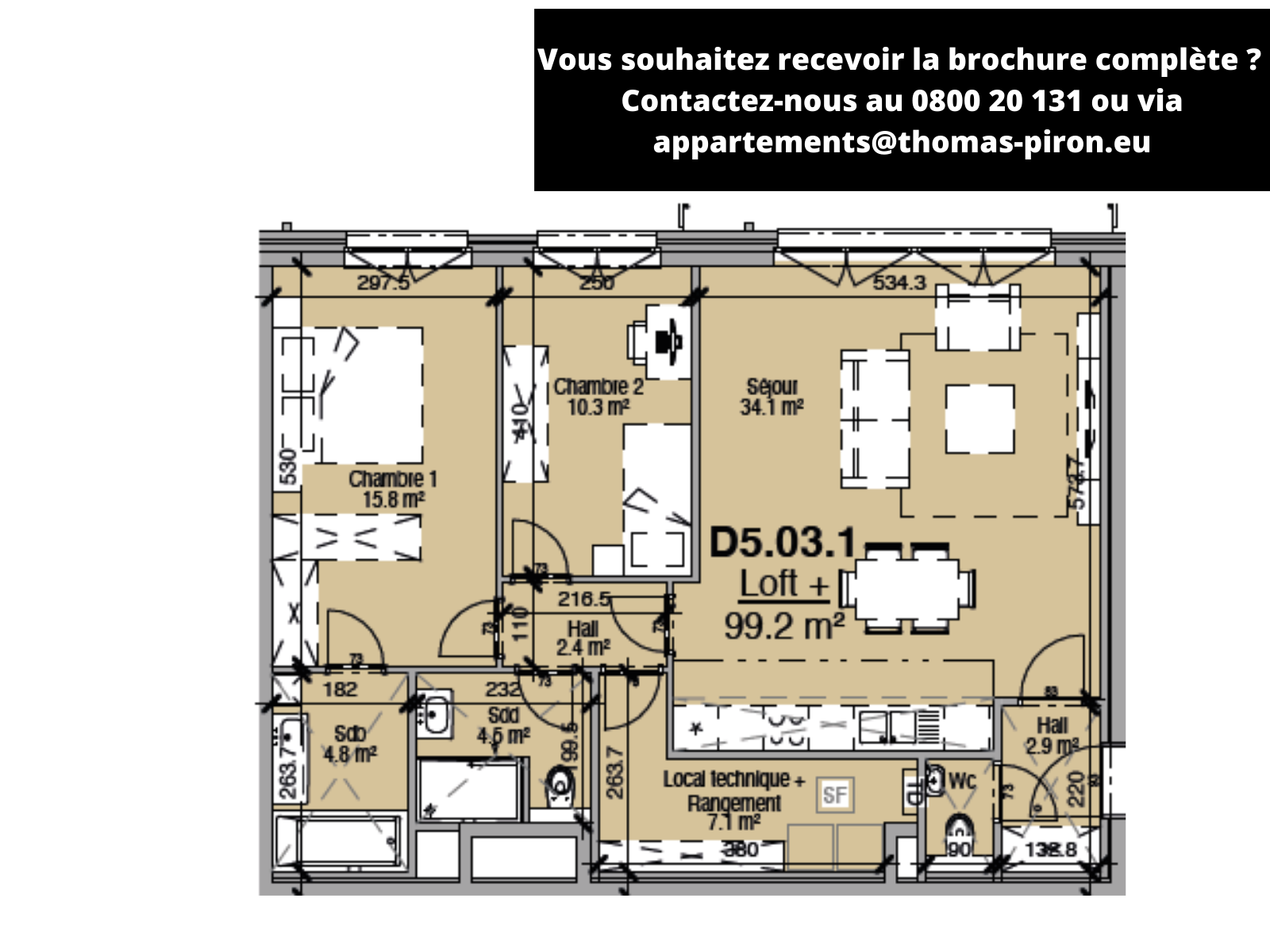 Loft à vendre à Liège 4000 290000.00€ 2 chambres 99.00m² - annonce 494380
