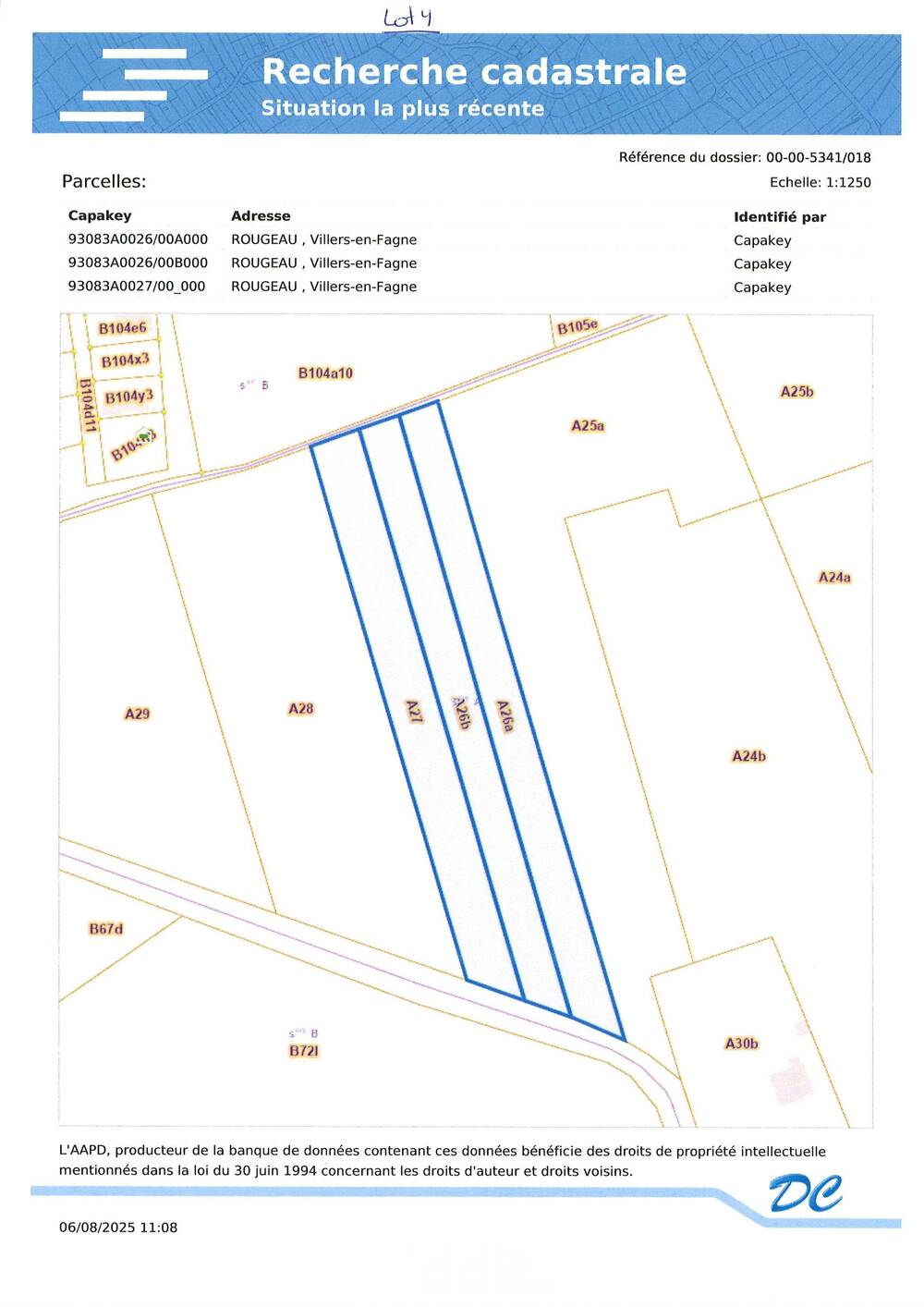 Terrain non bâtissable à vendre à Villers-en-Fagne 5600 11214.00€  chambres m² - annonce 548003
