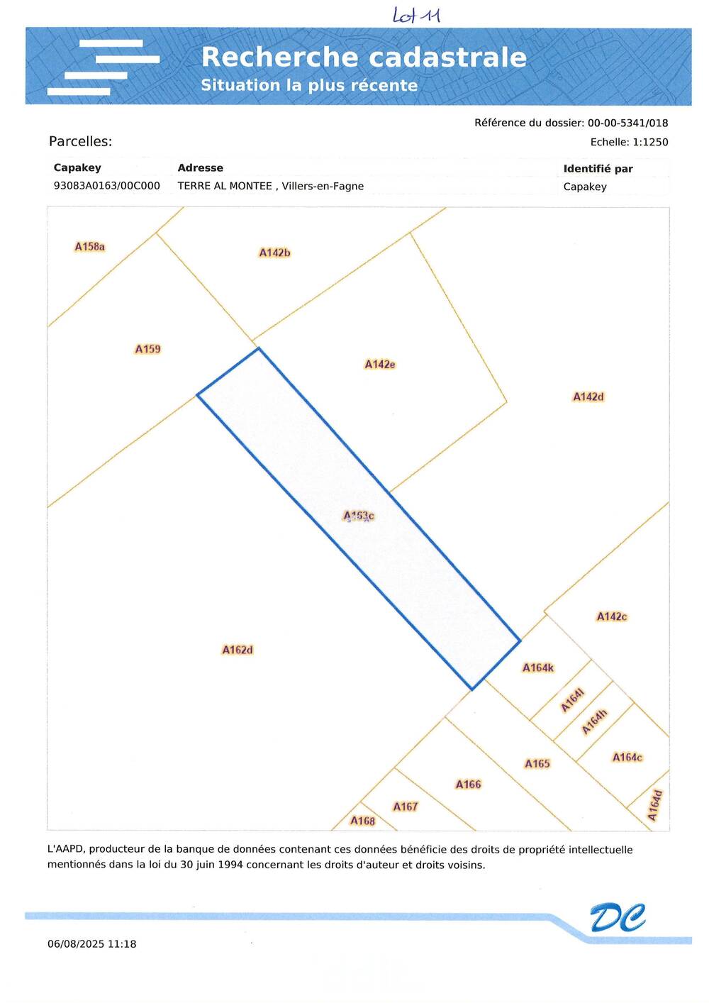 Terrain non bâtissable à vendre à Villers-en-Fagne 5600 6608.00€  chambres m² - annonce 547974