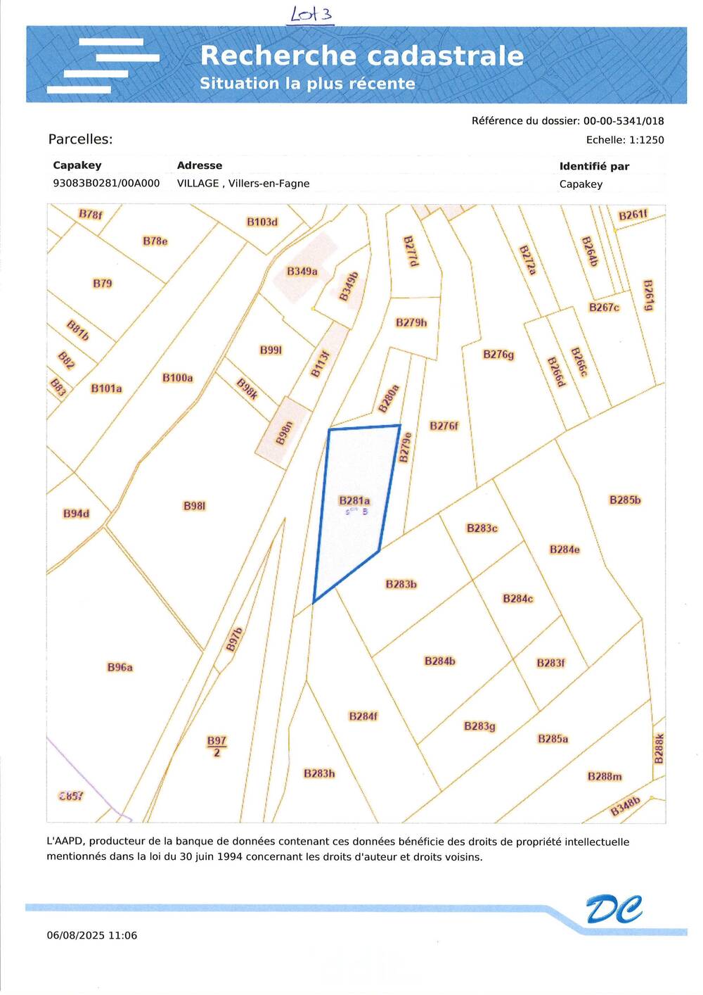 Terrain non bâtissable à vendre à Villers-en-Fagne 5600 2198.00€  chambres m² - annonce 548004