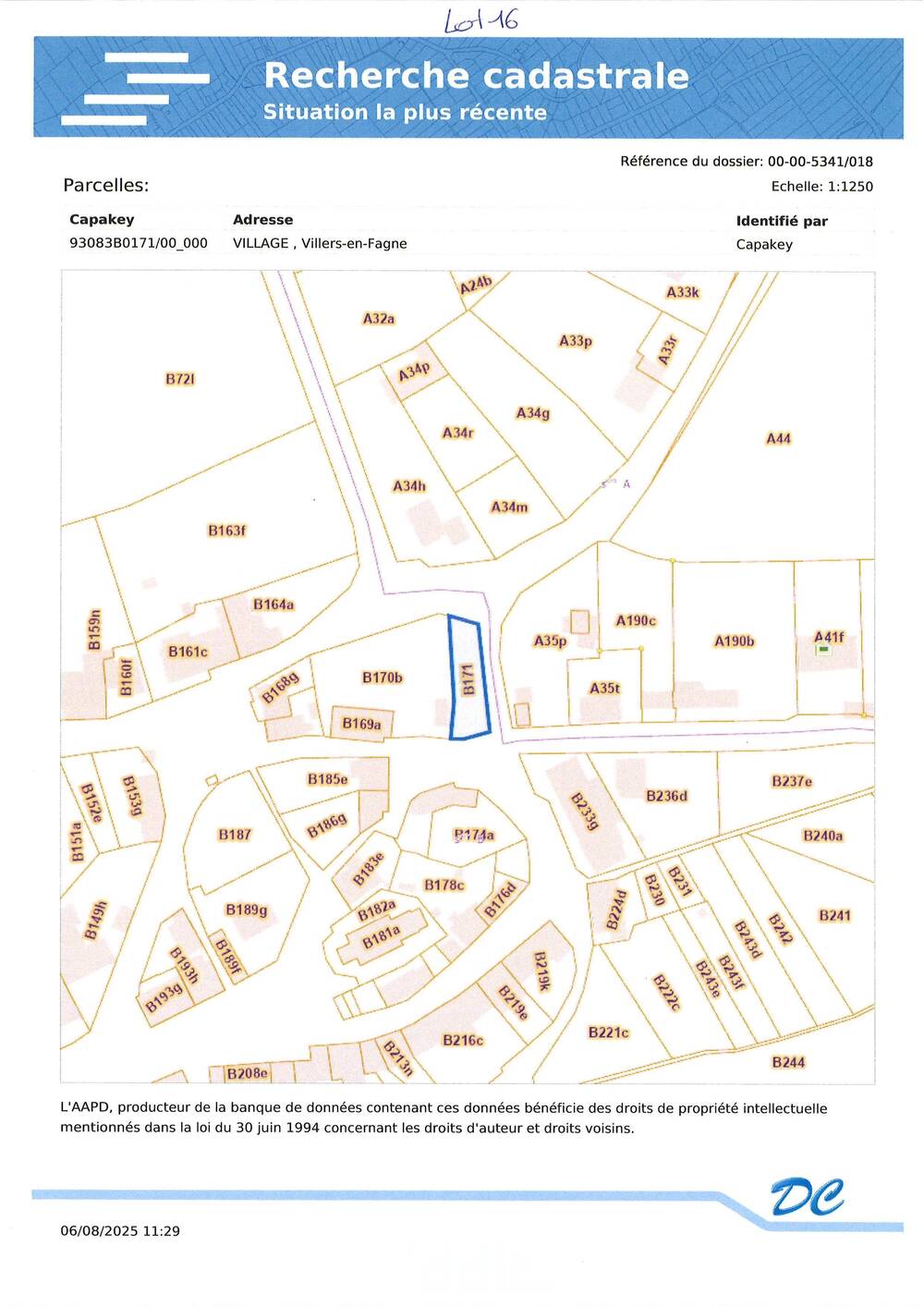 Terrain non bâtissable à vendre à Villers-en-Fagne 5600 490.00€  chambres m² - annonce 549090