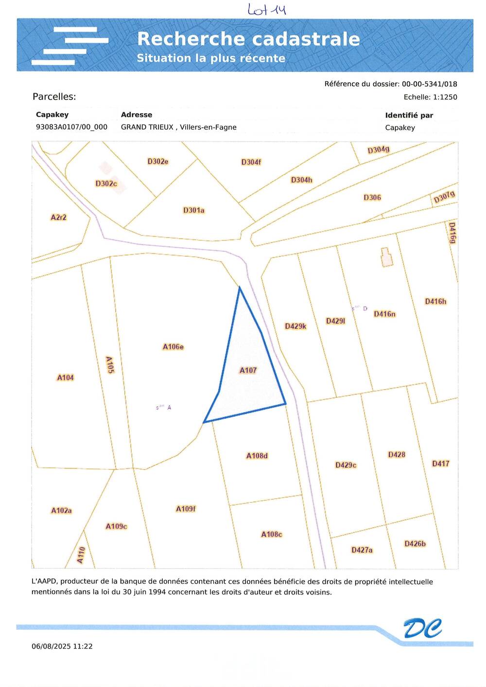 Terrain non bâtissable à vendre à Villers-en-Fagne 5600 2226.00€  chambres m² - annonce 549091