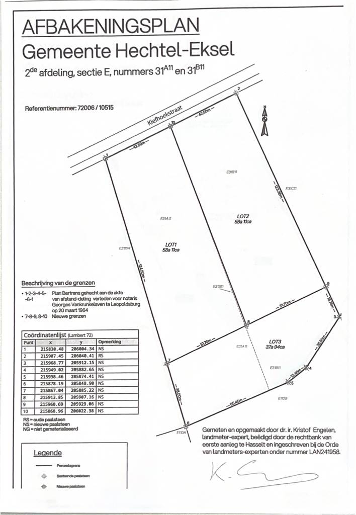 Terrain non bâtissable à vendre à Eksel 3941 185000.00€  chambres m² - annonce 589719