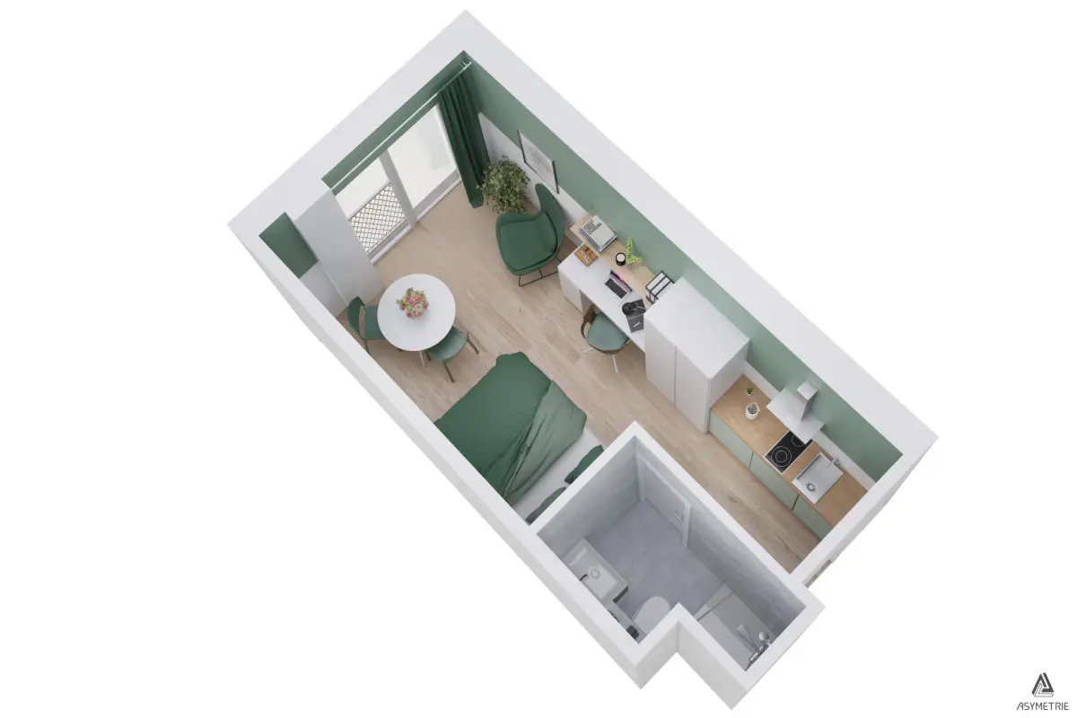 Kot à vendre à Bruxelles 1000 230500.00€ 0 chambres 24.90m² - annonce 606598