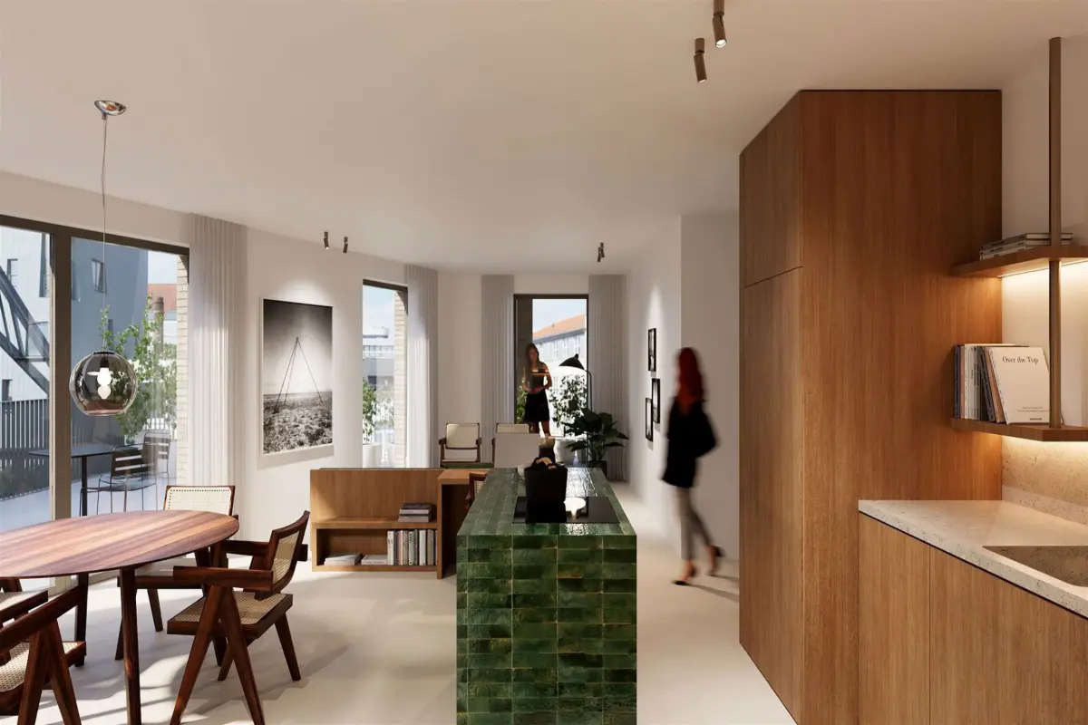 Appartement te  koop in Sint-Jans-Molenbeek 1080 380000.00€ 2 slaapkamers 89.00m² - Zoekertje 615647