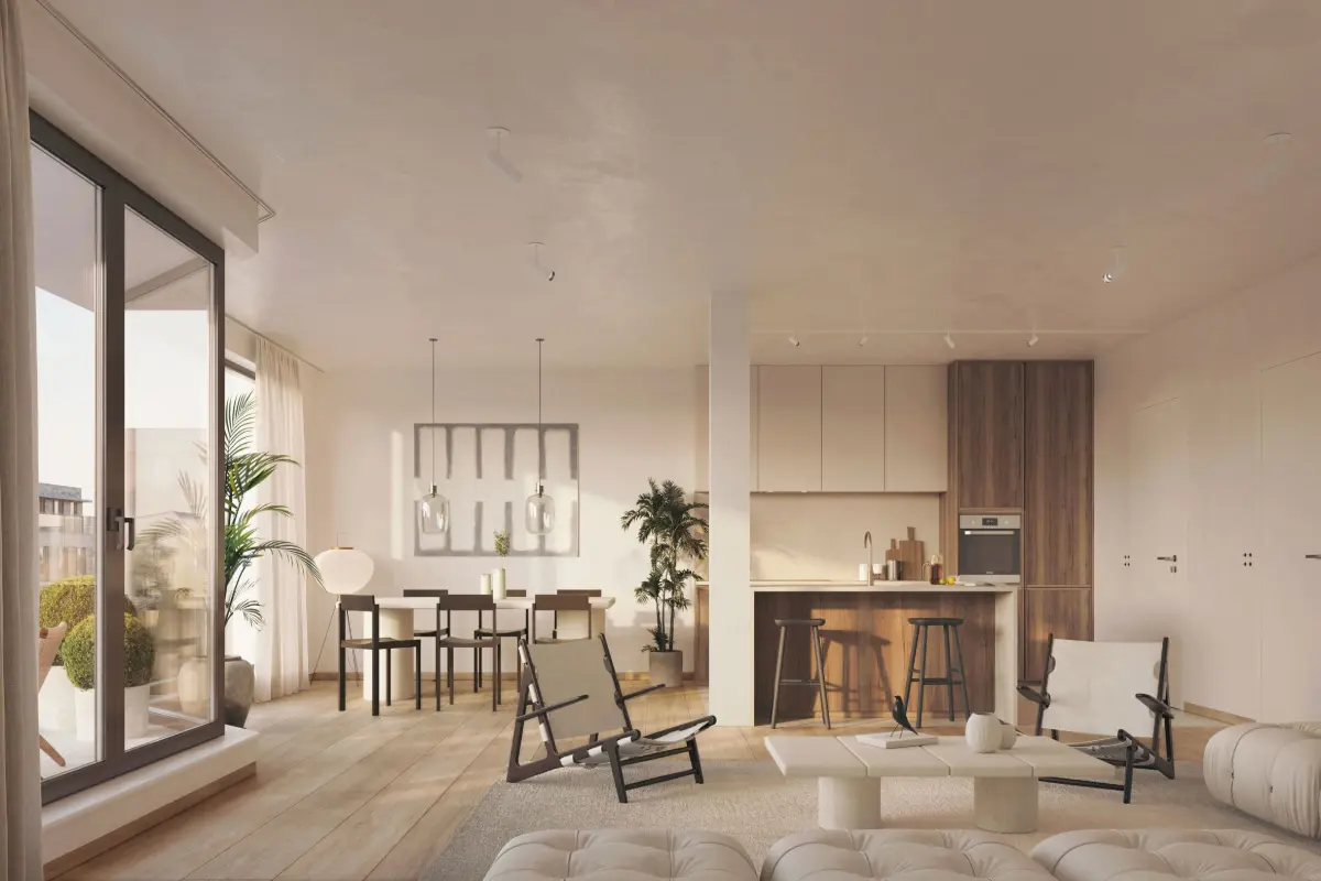 Benedenverdieping te  koop in Evere 1140 439000.00€ 1 slaapkamers 80.50m² - Zoekertje 626956