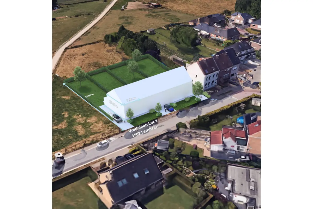 Grond te  koop in Lembeek 1502 195000.00€  slaapkamers m² - Zoekertje 647341