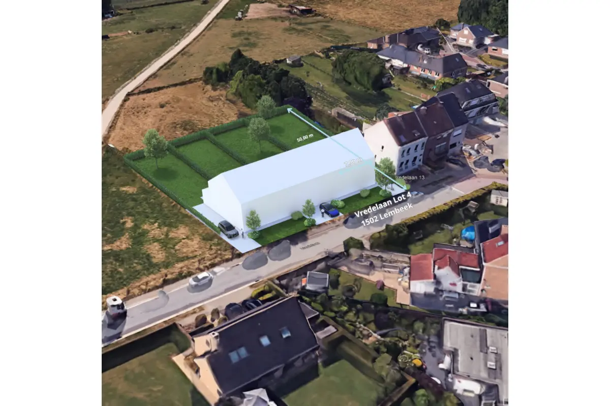 Grond te  koop in Lembeek 1502 195000.00€  slaapkamers m² - Zoekertje 647340