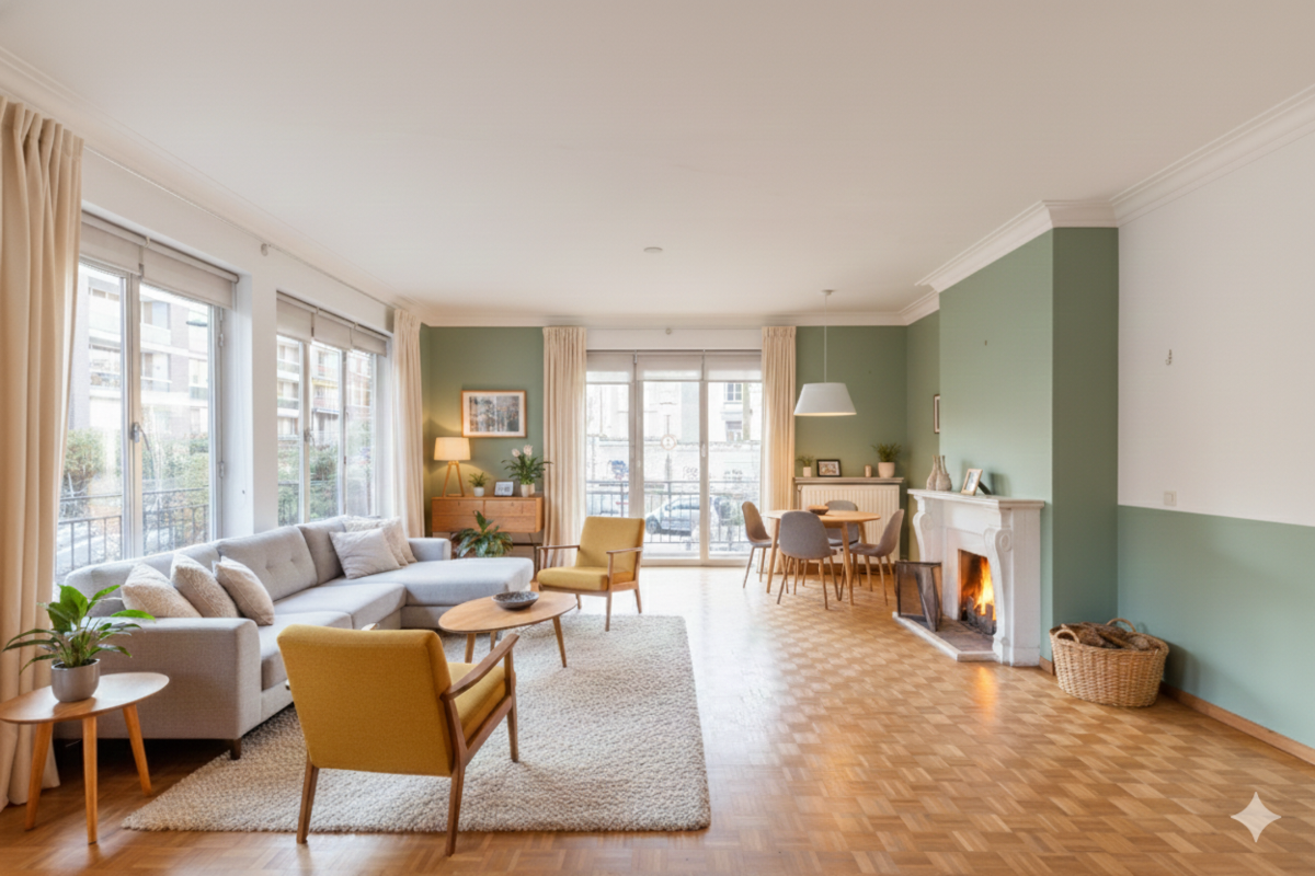 Appartement te  koop in Ukkel 1180 330000.00€ 2 slaapkamers 127.00m² - Zoekertje 648796