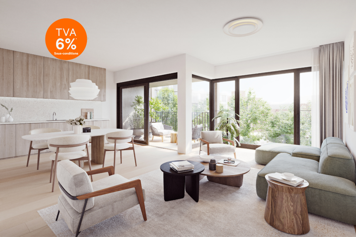 Appartement te  koop in Elsene 1050 550000.00€ 2 slaapkamers 91.00m² - Zoekertje 655654