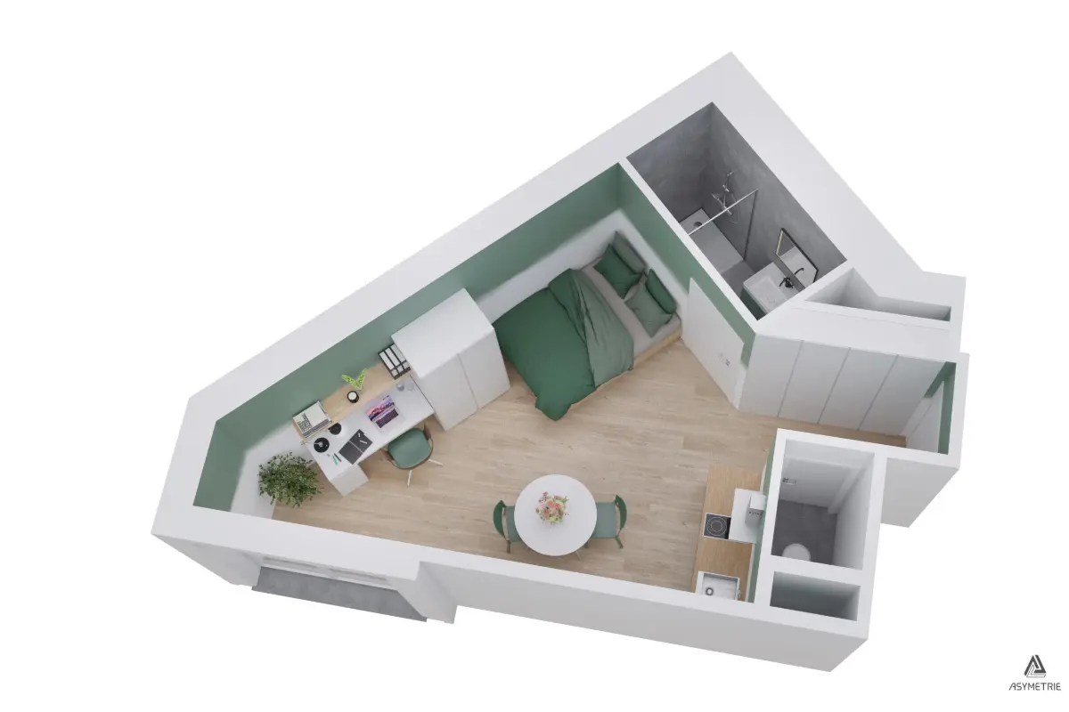 Appartement à vendre à Bruxelles 1000 255000.00€ 0 chambres 31.30m² - annonce 669361