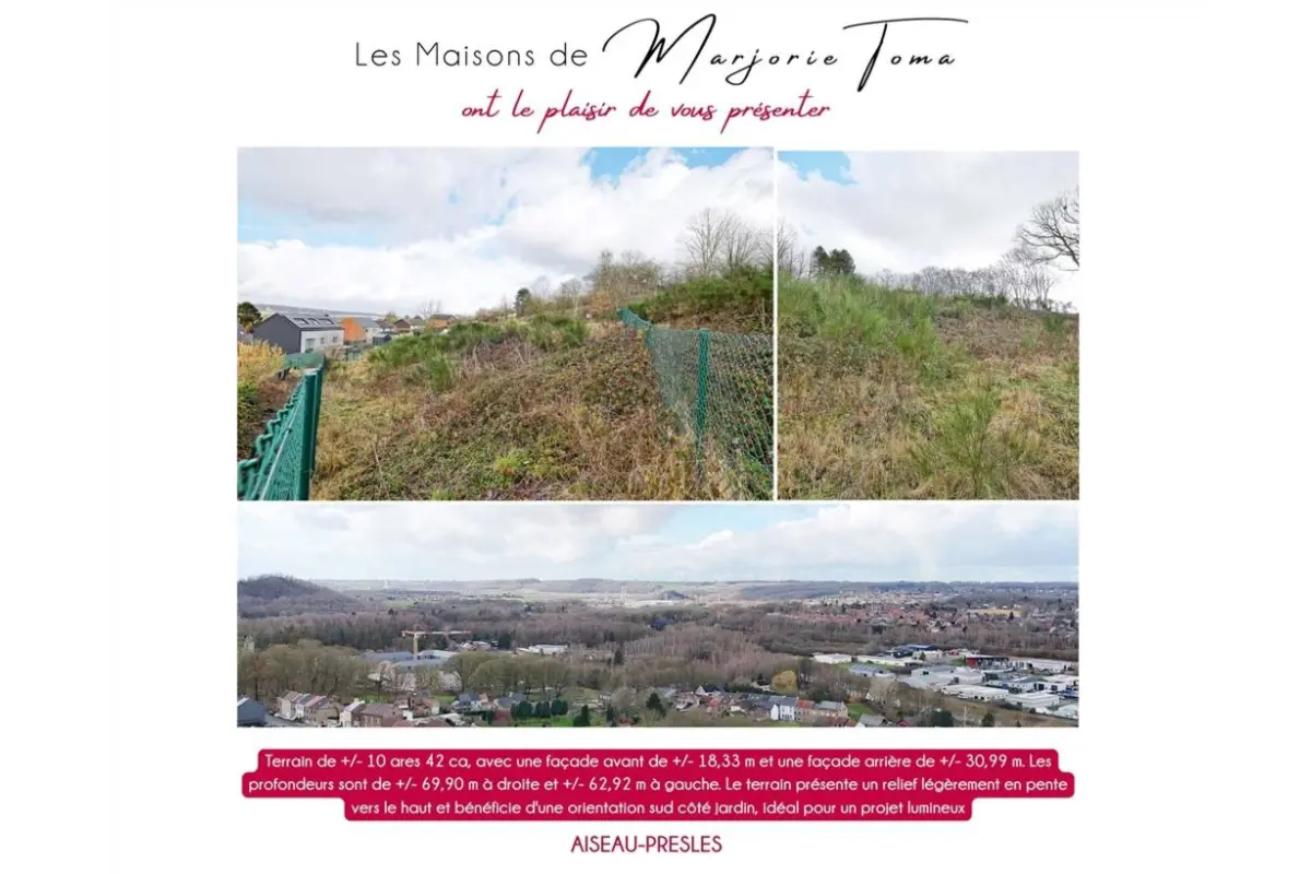 Grond te  koop in Aiseau-Presles 6250 70000.00€  slaapkamers m² - Zoekertje 695413