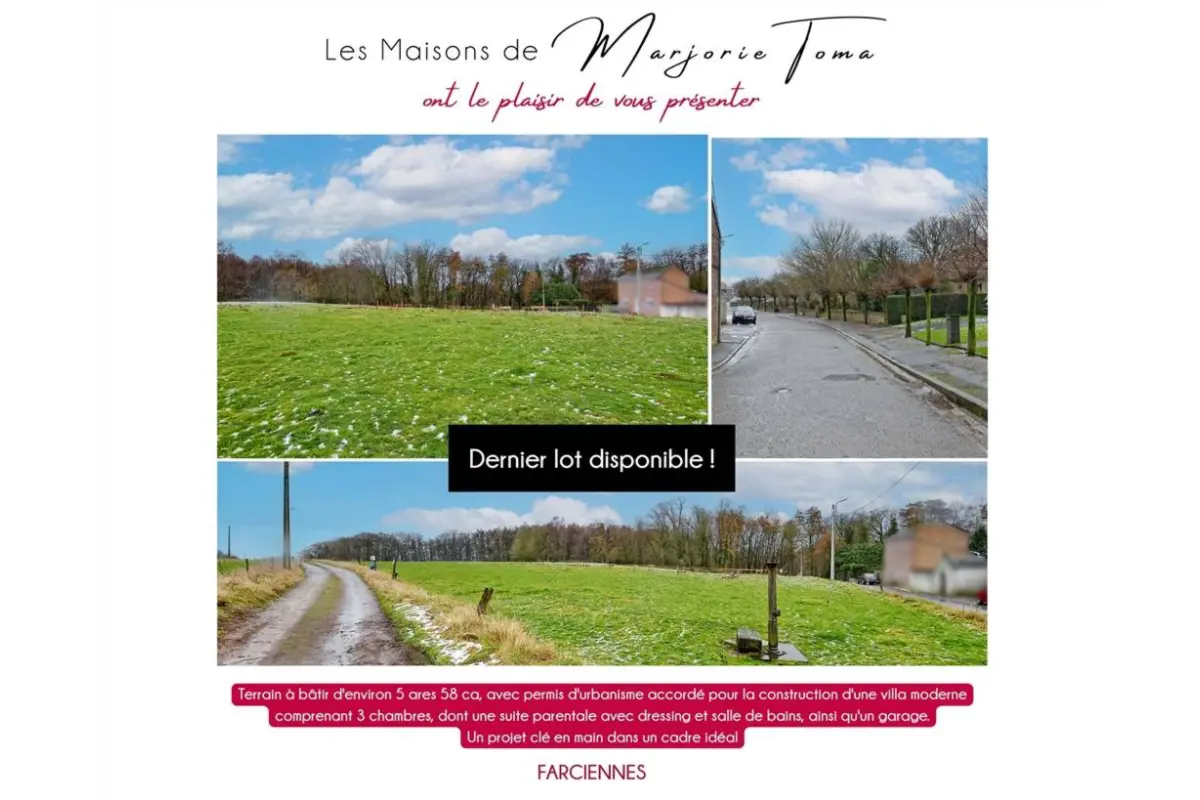 Terrain à vendre à Farciennes 6240 95000.00€  chambres m² - annonce 695862