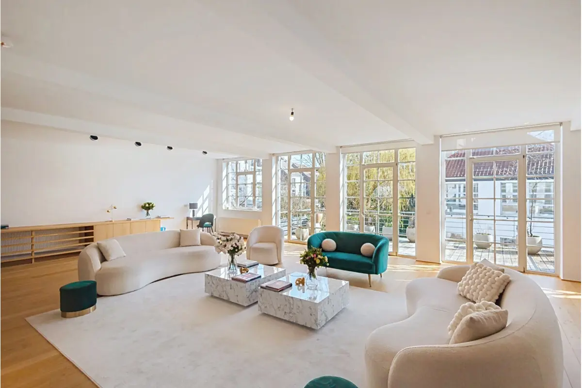 Duplex te  huur in Elsene 1050 4500.00€ 3 slaapkamers 356.00m² - Zoekertje 698726