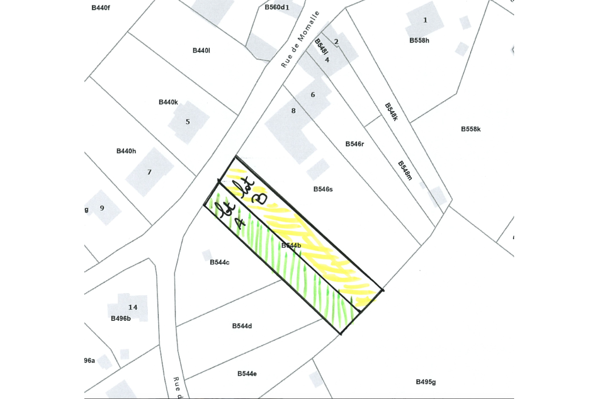 Grond te  koop in Crisnée 4367 125000.00€  slaapkamers m² - Zoekertje 702525