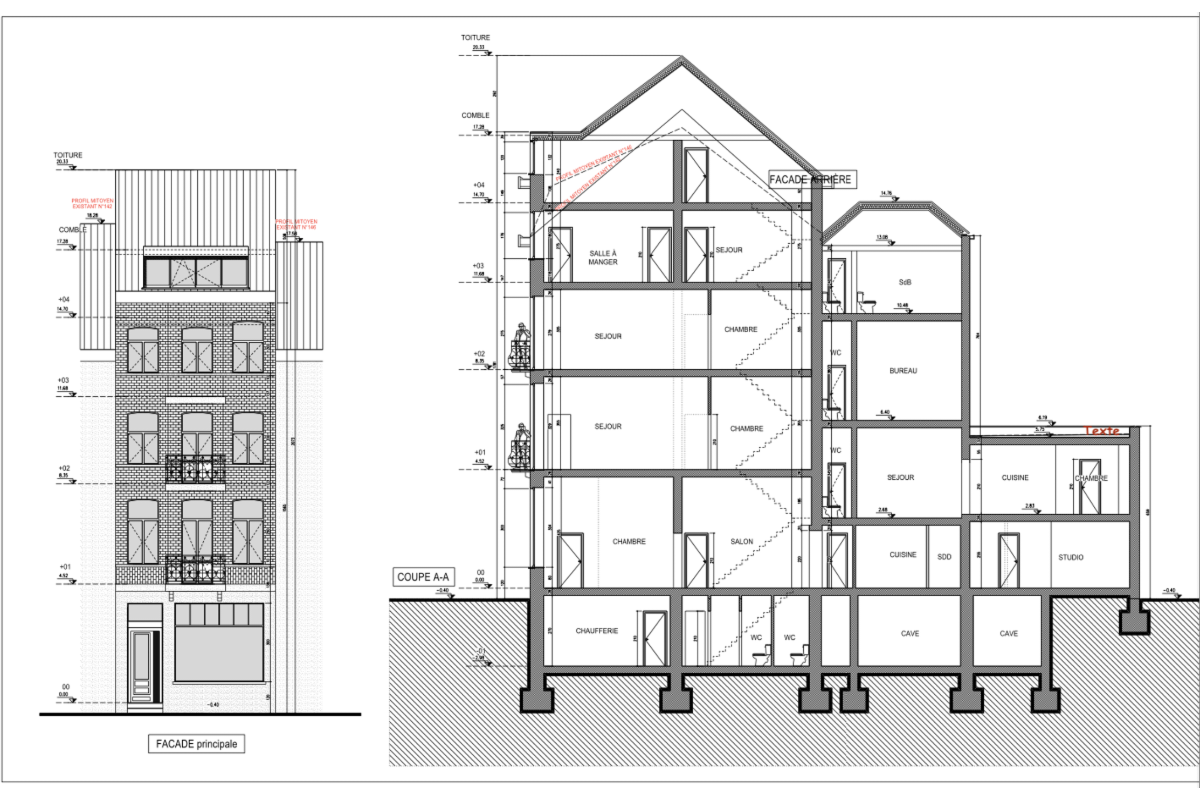 Mixgebouw te  koop in Sint-Gillis 1060 1150000.00€ 7 slaapkamers 450.00m² - Zoekertje 702677