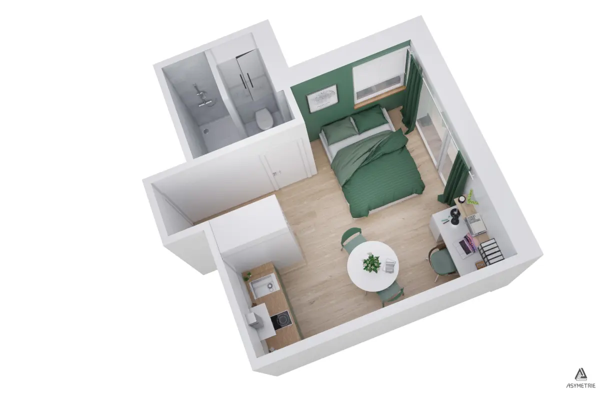 Kot à vendre à Bruxelles 1000 265500.00€ 0 chambres 26.80m² - annonce 743809