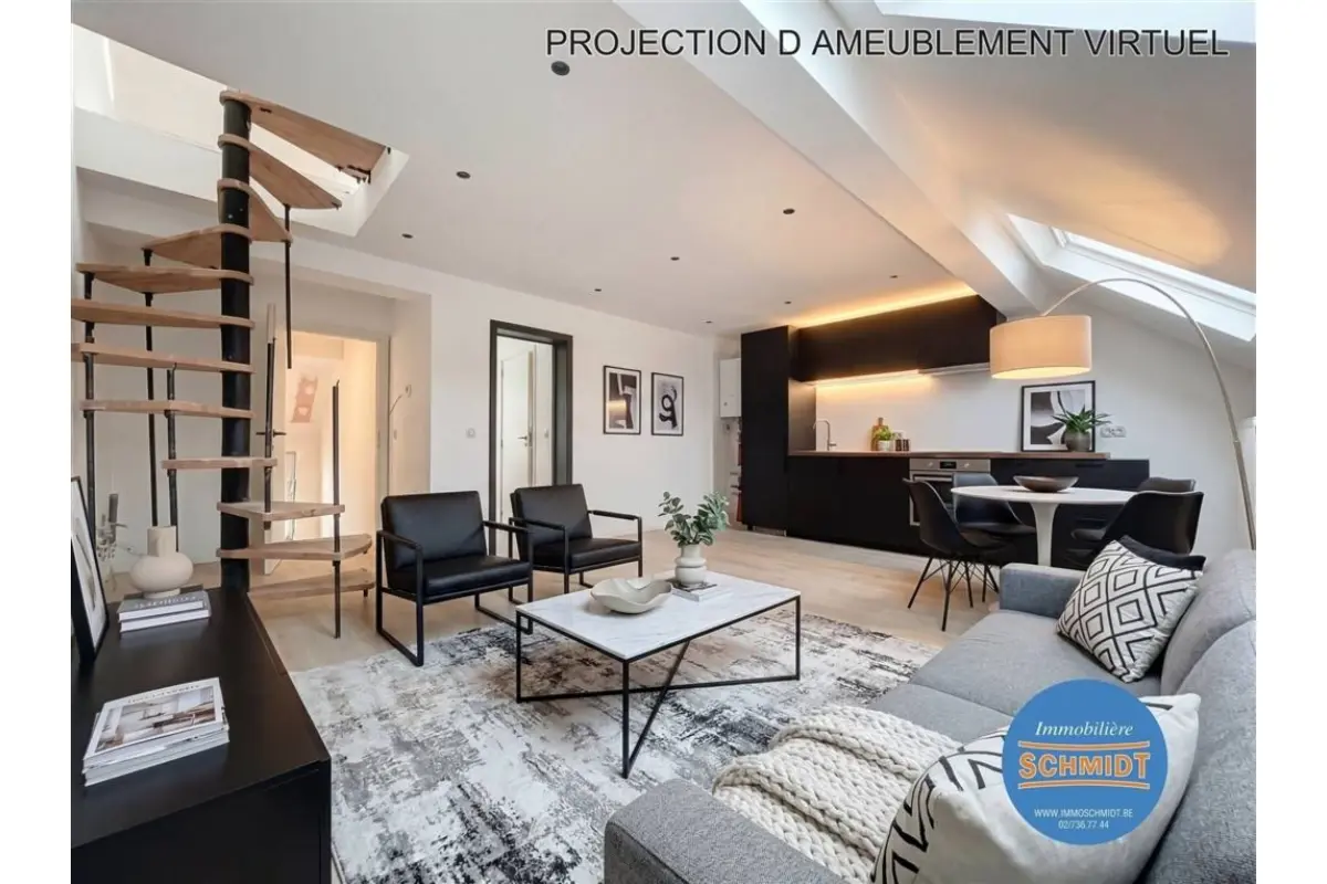 Duplex te  huur in Elsene 1050 1195.00€ 2 slaapkamers 75.00m² - Zoekertje 745457