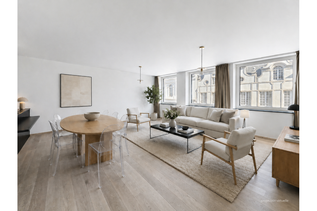 Appartement te  in Brussel 1000 1600.00€ 2 slaapkamers 94.00m² - Zoekertje 749618
