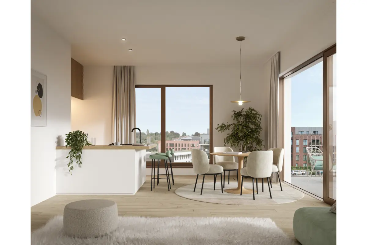 Benedenverdieping te  koop in Ukkel 1180 315000.00€ 1 slaapkamers 69.70m² - Zoekertje 752950
