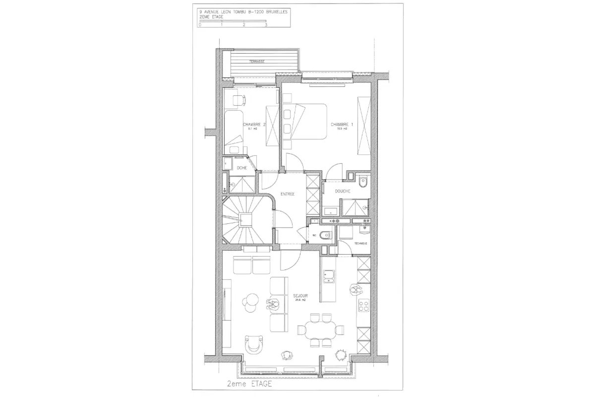 Appartement te  huur in Sint-Lambrechts-Woluwe 1200 1650.00€ 2 slaapkamers 92.00m² - Zoekertje 764888