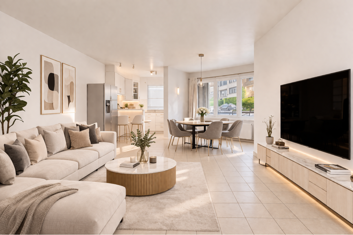 Appartement te  huur in Sint-Jans-Molenbeek 1080 1350.00€ 2 slaapkamers 87.00m² - Zoekertje 767671