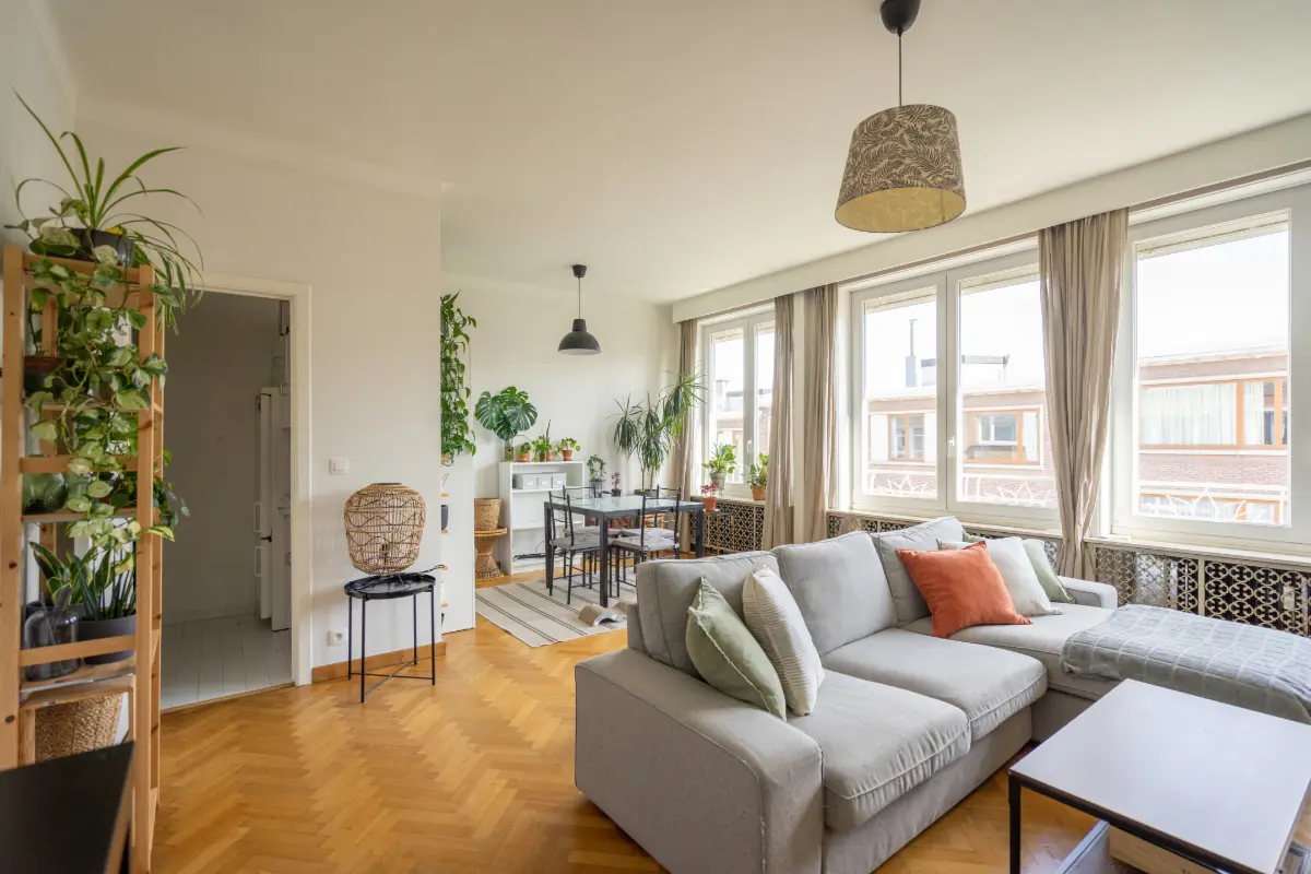 Appartement te  huur in Elsene 1050 1200.00€ 2 slaapkamers 93.00m² - Zoekertje 772809
