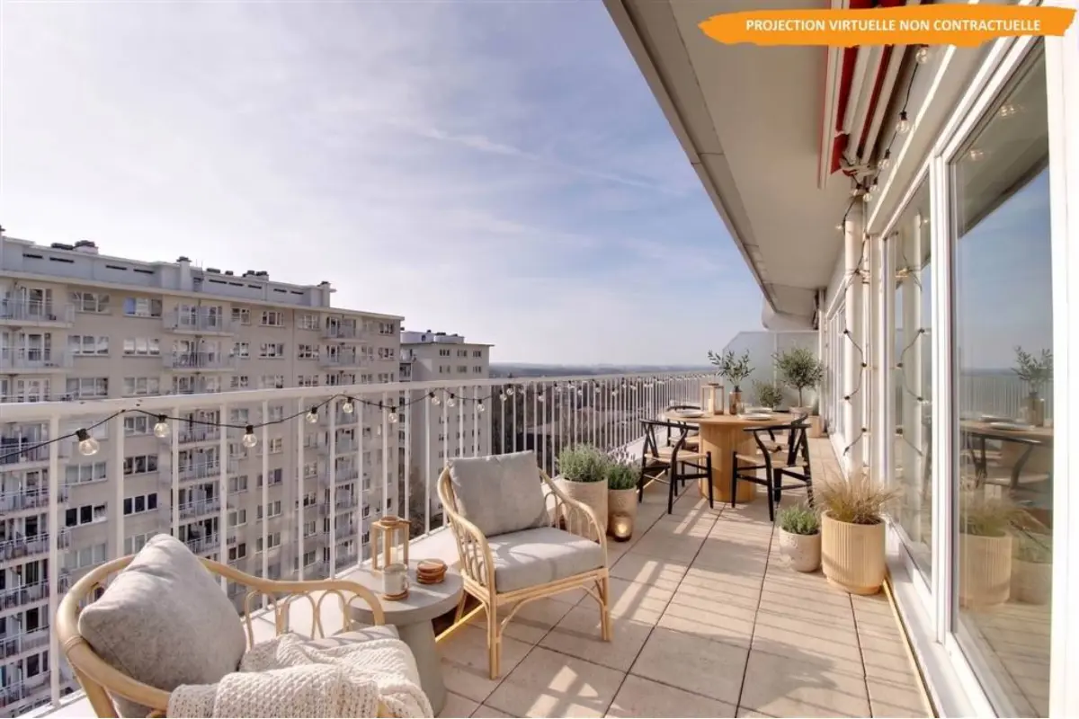 Penthouse te  koop in Ukkel 1180 250000.00€ 1 slaapkamers 55.00m² - Zoekertje 776455