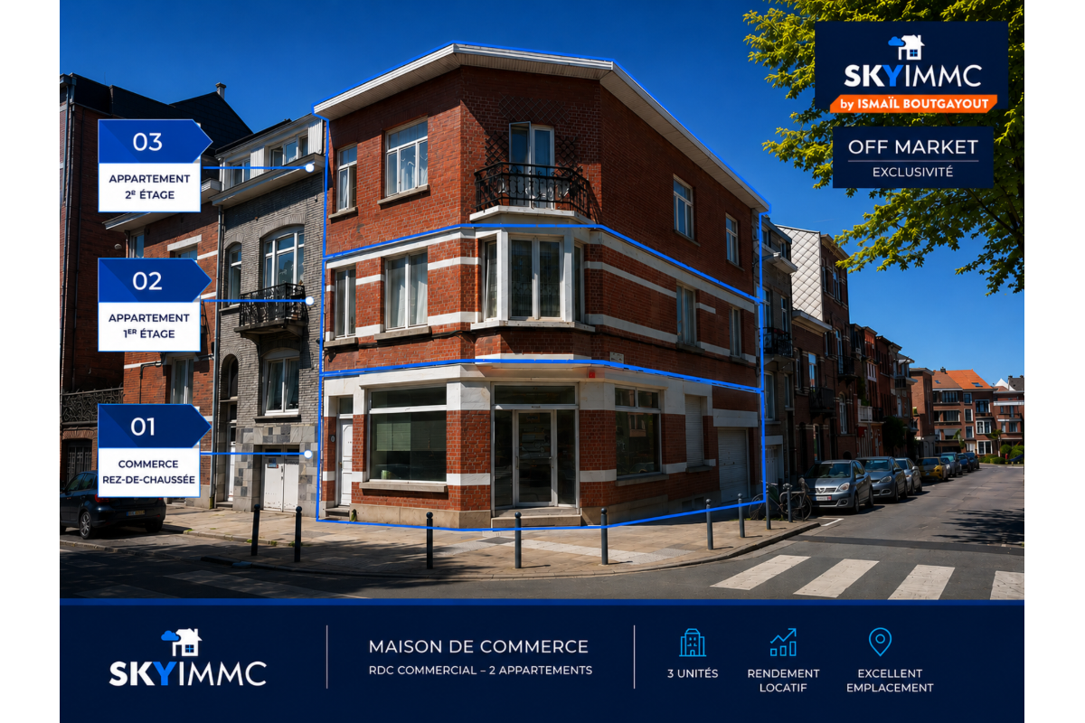 Immeuble de rapport - Immeuble à appartement à vendre à Schaerbeek 1030 569000.00€ 2 chambres 170.00m² - annonce 776115
