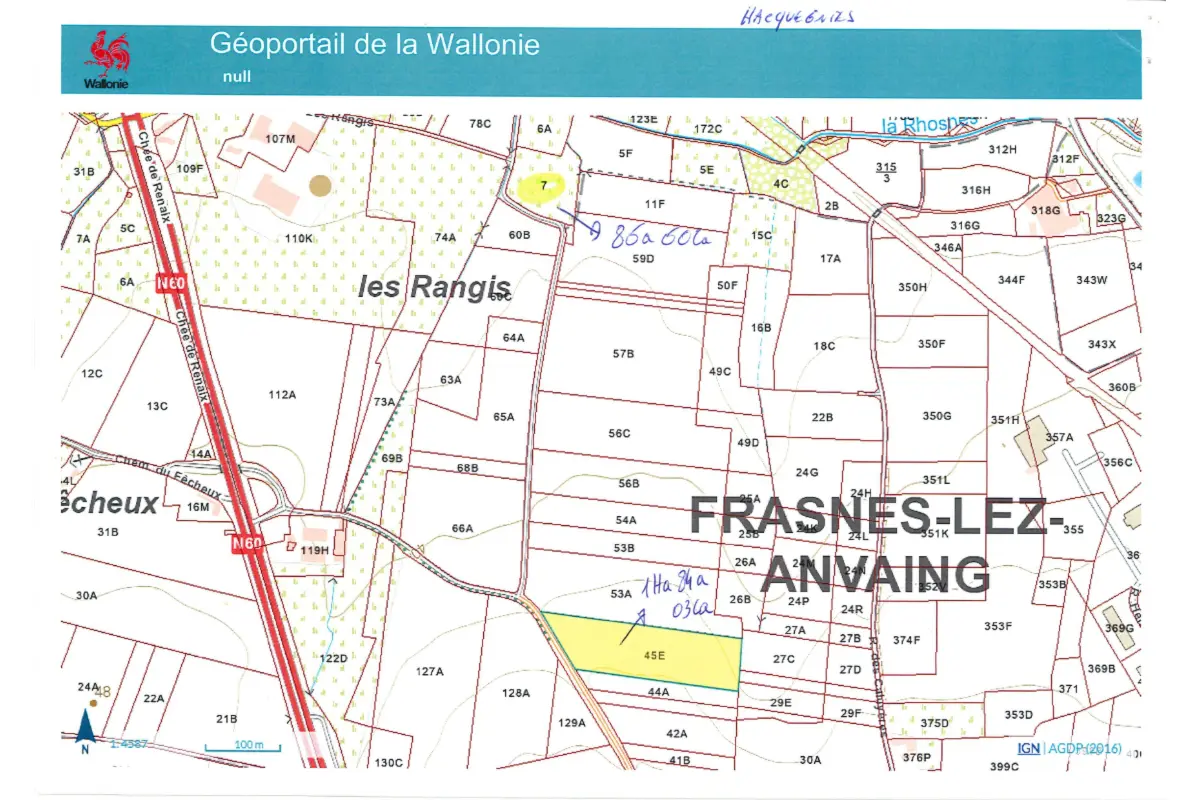 Terrain non bâtissable à vendre à Hacquegnies 7911 25980.00€  chambres m² - annonce 778401