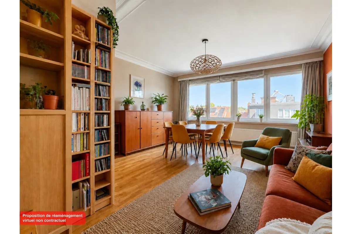 Appartement te  koop in Laken 1020 182000.00€ 1 slaapkamers 58.00m² - Zoekertje 779541
