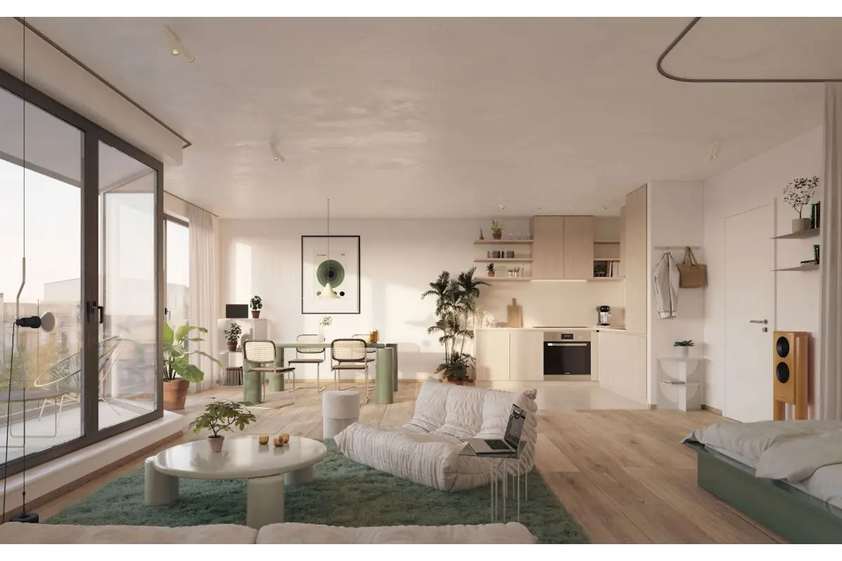 Studio à vendre à Evere 1140 315000.00€ 0 chambres 58.00m² - annonce 802613