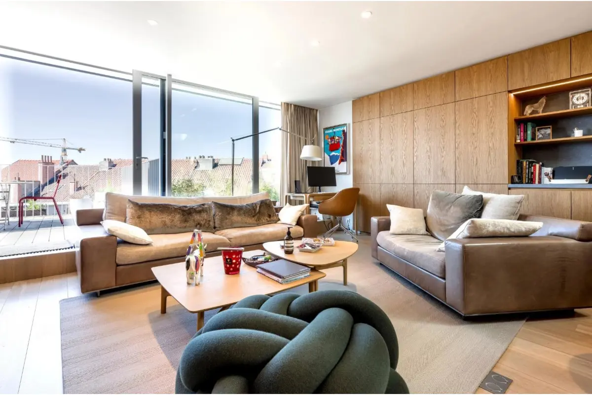 Penthouse te  huur in Elsene 1050 3000.00€ 2 slaapkamers 129.00m² - Zoekertje 803328