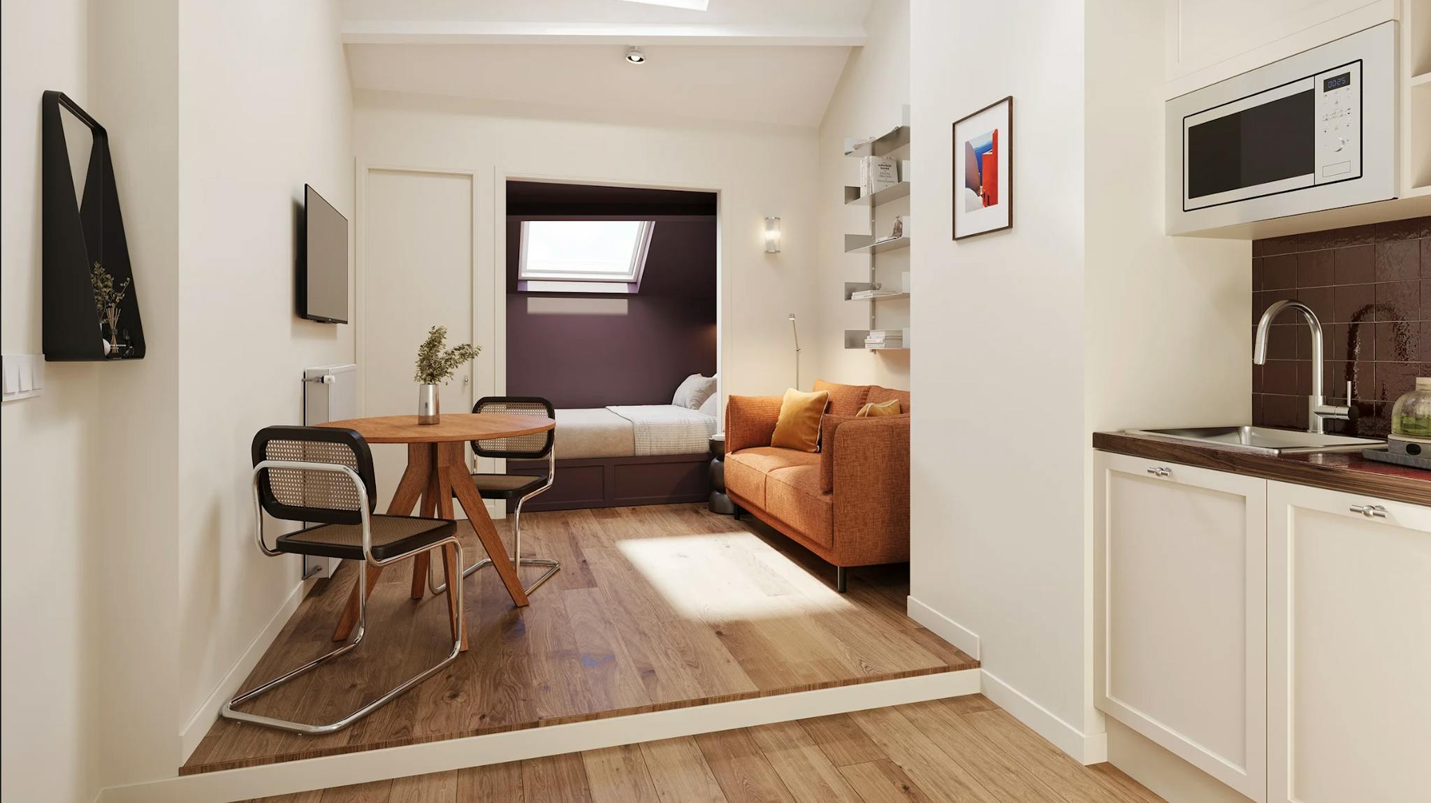 Appartement te  huur in Brussel 1000 1050.00€ 0 slaapkamers 20.00m² - Zoekertje 795814