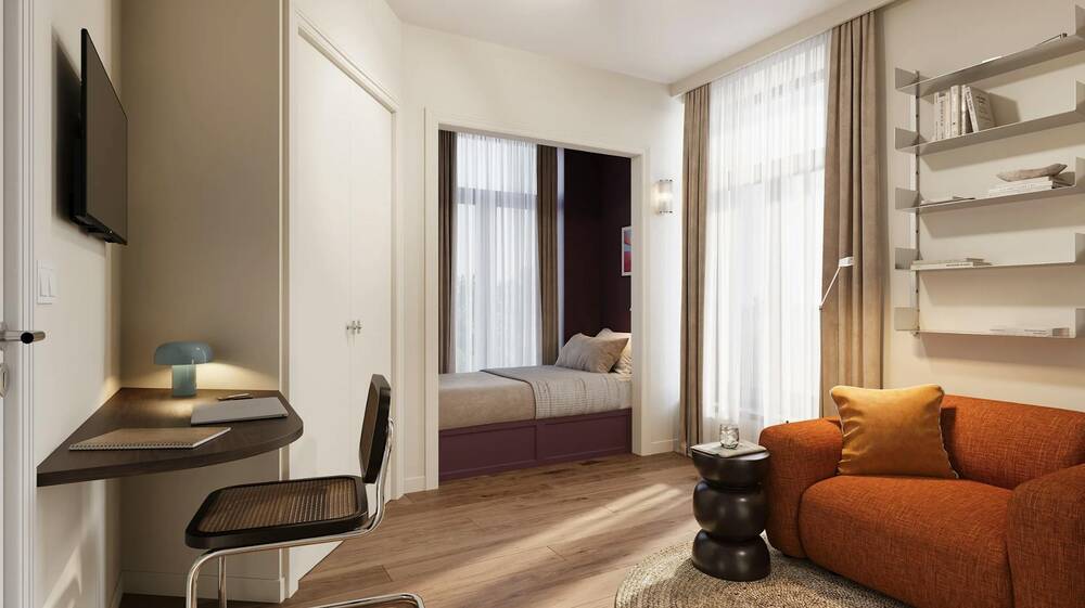 Appartement te  huur in Brussel 1000 1050.00€ 0 slaapkamers 20.00m² - Zoekertje 795810