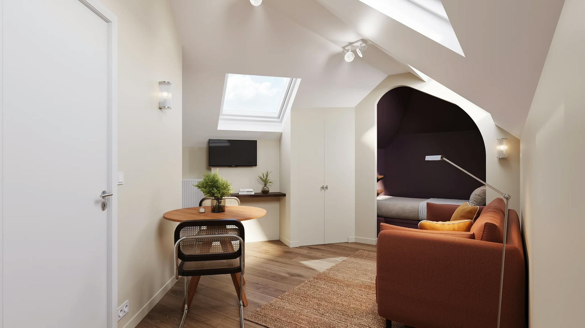 Appartement te  huur in Brussel 1000 1050.00€ 0 slaapkamers 20.00m² - Zoekertje 795811