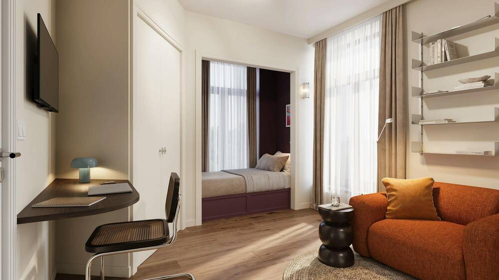 Appartement te  huur in Brussel 1000 1050.00€ 0 slaapkamers 20.00m² - Zoekertje 795809