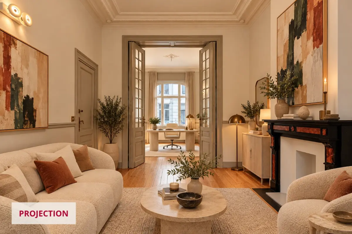 Appartement te  in Sint-Gillis 1060 1950.00€ 2 slaapkamers 148.00m² - Zoekertje 824289